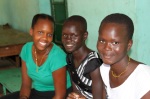 Friends of the Juba Orphanage Volunteer Sienna Wedderburn with the girls